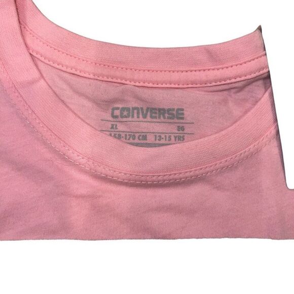 Converse Girls Graphic Pink T-Shirts Size XLarge XL (NWT) - Picture 3 of 4